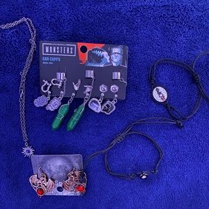 Bundle of Horror/Movie Jewelry (Earrings, Bracelet, Necklace)